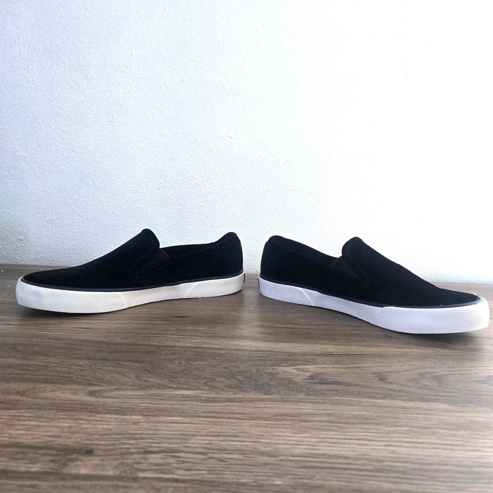 Sperry‎ Top-Sider Women Crest Vibe Boat Black Velvet Slip On Sneakers Size 6.5